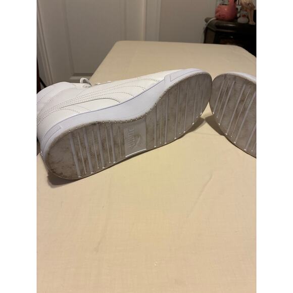 Puma SoftFoam High Top Sneakers White Leather Men’s 11.5 EU 45 Athletic Shoes